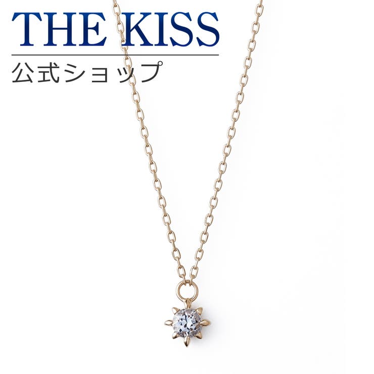 THE KISS 【ラッピング無料】THE KISS 公式ショップ K10 ゴールド ネックレス レディースネックレス レディースジュエリー・アクセサリー ジュエリーブランド THEKISS ペンダント プレゼント 2023-04NPG-WTP クリ