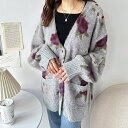 GeeRA 花柄ジャカードカーディガン トップス