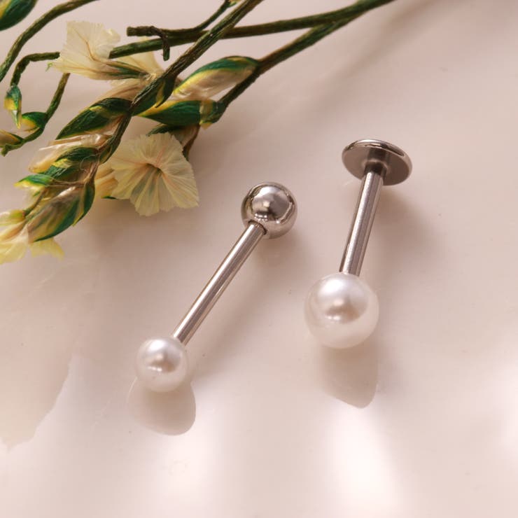 THE KISS ボディピアス 18G ステンレス パール via Capri クリスマス ギフト アクセサリー