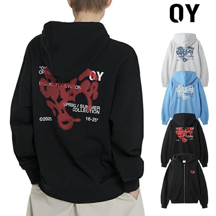 DAESE TOKYO 【正規品】 OY オーワイ HEART GRAFFITI SPRAY HOODIE ZIP UP ハートグラフィティ スプレー ジップアップ パーカー フーディー 韓国ブランド 韓国ファッション 長袖 ロゴ入り ストリート系 モー