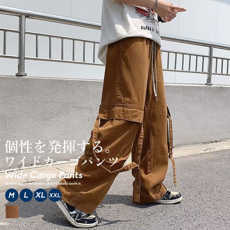 Shoowtime カーゴパンツ メンズ ゆったり 太め ワイドパンツ ミリタリーパンツ 韓国 ストリート ファッション ルーズパンツ ボトムス おしゃれ オルチャンファッション 韓国服 デイリーコーデ ジェンダーレス korea パンツ・ズボン