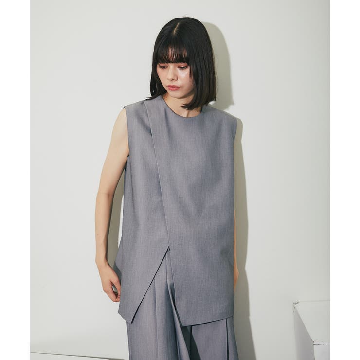 【10％OFFクーポン！2/23(月)1:59まで】SMILE ORCHID バックジップアシンメトリージレ トップス