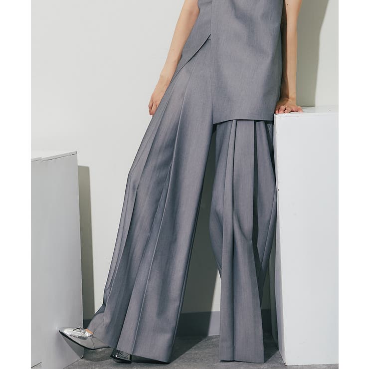 SMILE ORCHID プリーツワイドパンツ スーツ