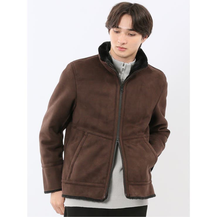 【10％OFFクーポン！2/10(火)1:59まで】TAKA-Q MEN 起毛 スタンドブルゾン アウター(コート・ジャケットなど)