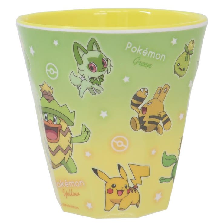 【10％OFFクーポン！2/10(火)1:59まで】cinemacollection ポケットモンスター メラミンコップ メラミンカップ グリーン＆イエロー ポケモン ティーズファクトリー プラスチック 食器 キャラクター グッズ 食器・キッチン用品