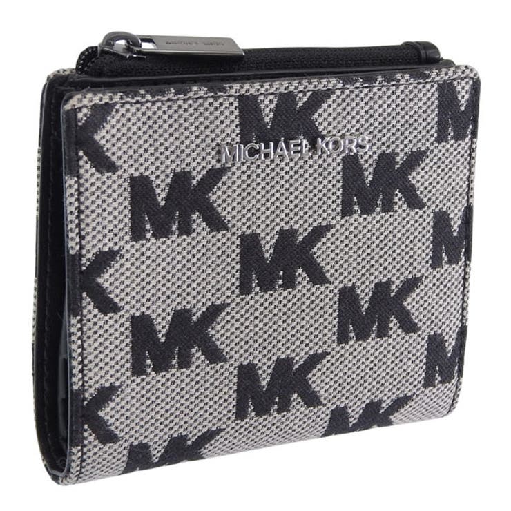 【10％OFFクーポン！1/16(金)1:59まで】Riverall MICHAEL KORS マイケルコース 財布 メンズ 二つ折り財布 アウトレット ジャカード ブラック 36S5LCOE8J-BLACK MICHAEL KORS 財布