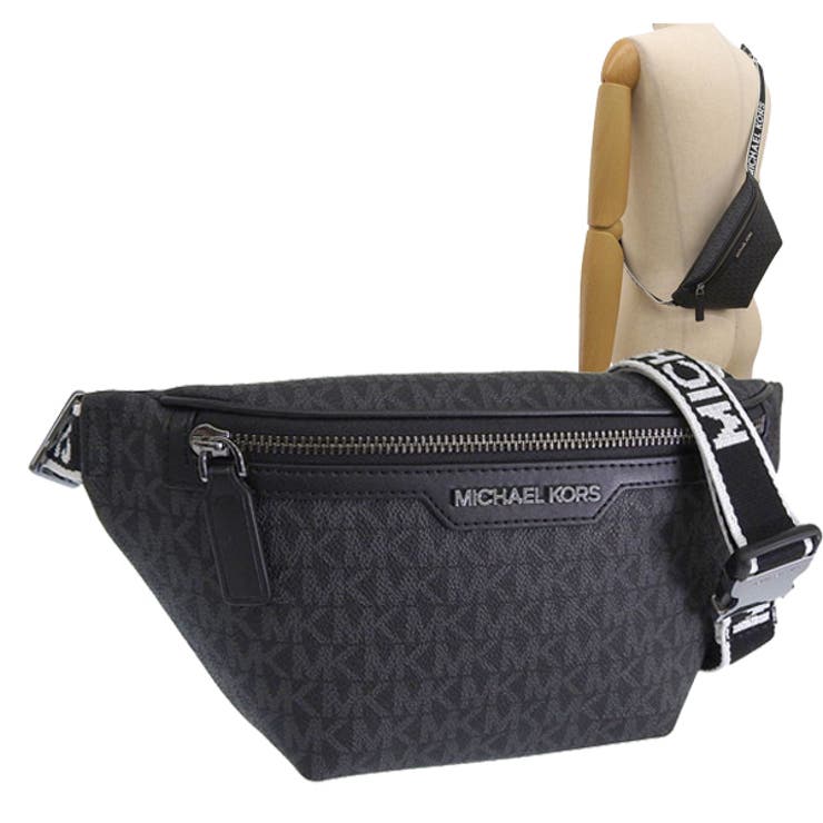 【10％OFFクーポン！11/27(木)1:59まで】Riverall MICHAEL KORS マイケルコース バッグ メンズ ボディバッグ アウトレット ブラック COOPER MINI BELT BAG 37T4LCOY1B-BLACK MICHA