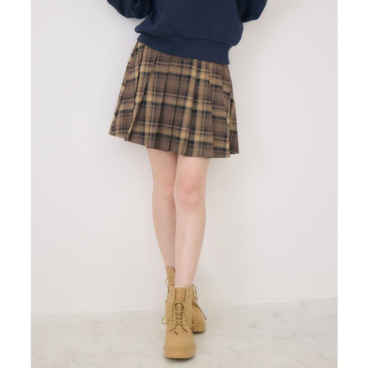 RETRO GIRL 起毛プリーツミニSK スカート