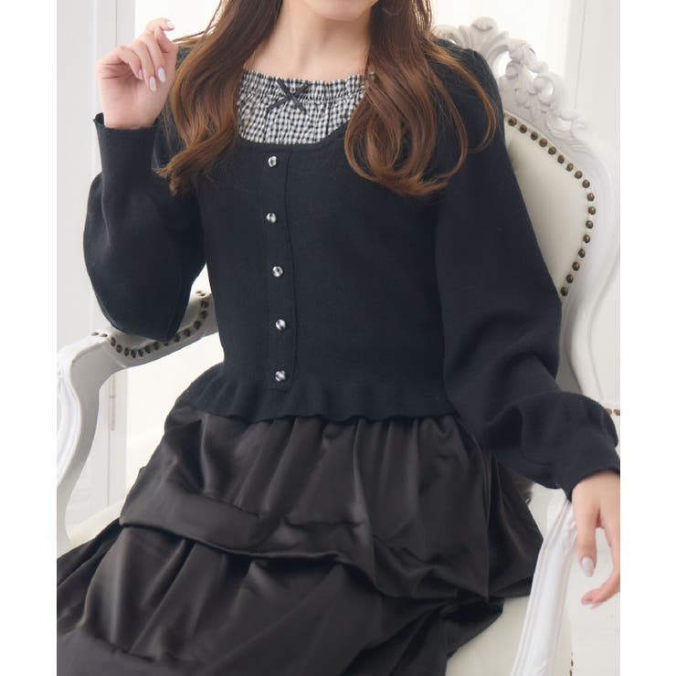 RETRO GIRL チェック切替NTPO トップス