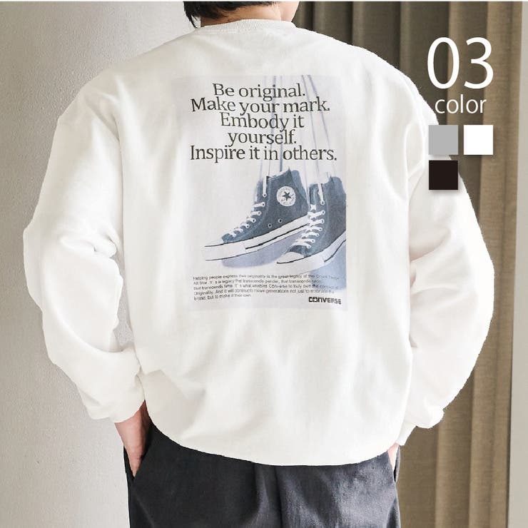 【10％OFFクーポン！11/27(木)1:59まで】SETUP7【MEN】 【CONVERSE】Archive Poster Print Sweater typ..