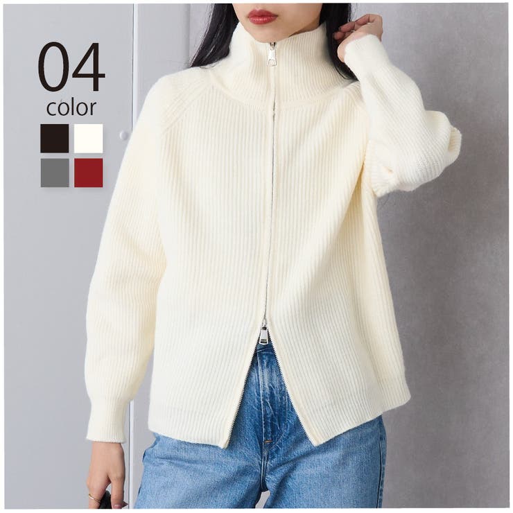 【10％OFFクーポン！11/27(木)1:59まで】SETUP7【WOMEN】 【SETUP7】ドライバーズニット KNF151 トップス