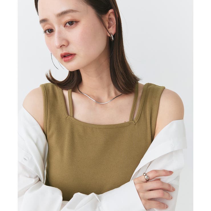 楽天市場】i／d（カラーカーキグリーン）（タンクトップ｜トップス