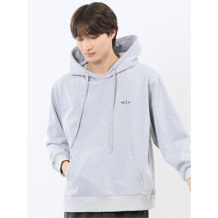 TAKA-Q MEN ロゴ刺繍 裏毛スエット プルパーカー トップス