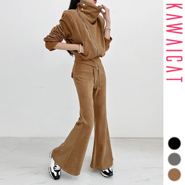 【10％OFFクーポン！12/11(木)1:59まで】KawaiCat セットアップ スウェット レディース トレーナー 上..