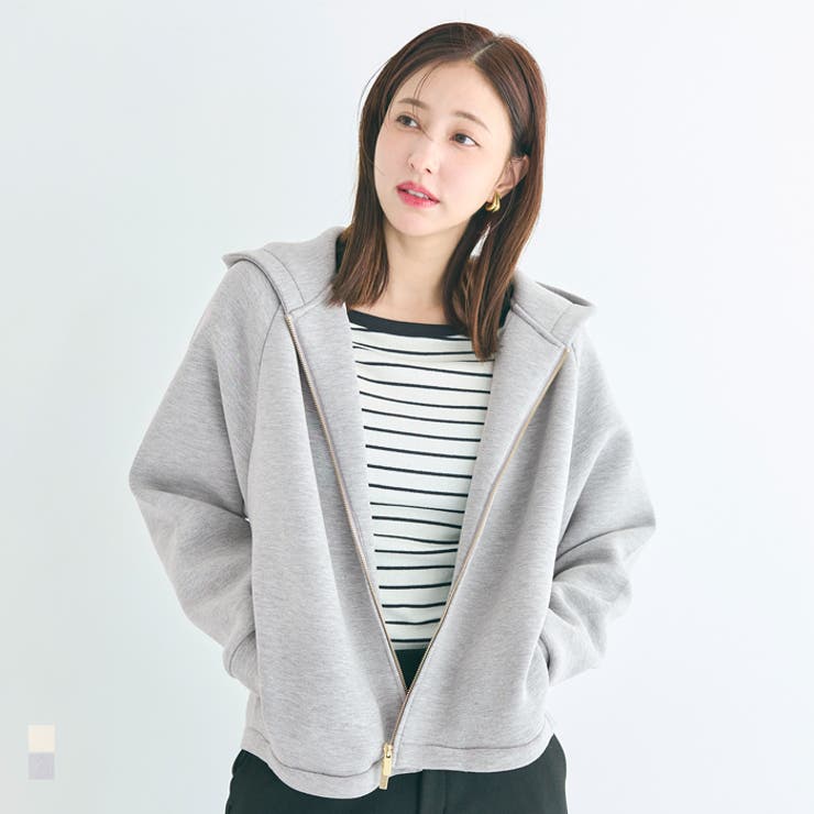 【20％OFFクーポン！12/1(月)限定！！】coca バウンススウェットジップアップパーカー トップスのサムネイル