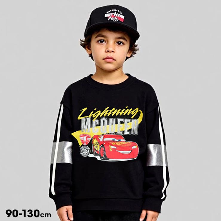 【10％OFFクーポン！2/10(火)1:59まで】BABYDOLL ディズニー カーズ メタリックトレーナー 1136K トップス