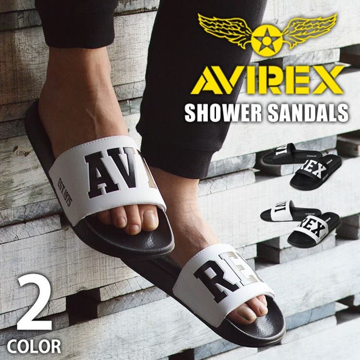 【20％OFFクーポン！11/20(木)限定！】ShoeSquare AVIREX アビレックス サンダル メンズ シャワーサンダル ビーチサンダル アウトドア コンフォート スポーツ レディース リカバリーサンダル スリッポン 水着