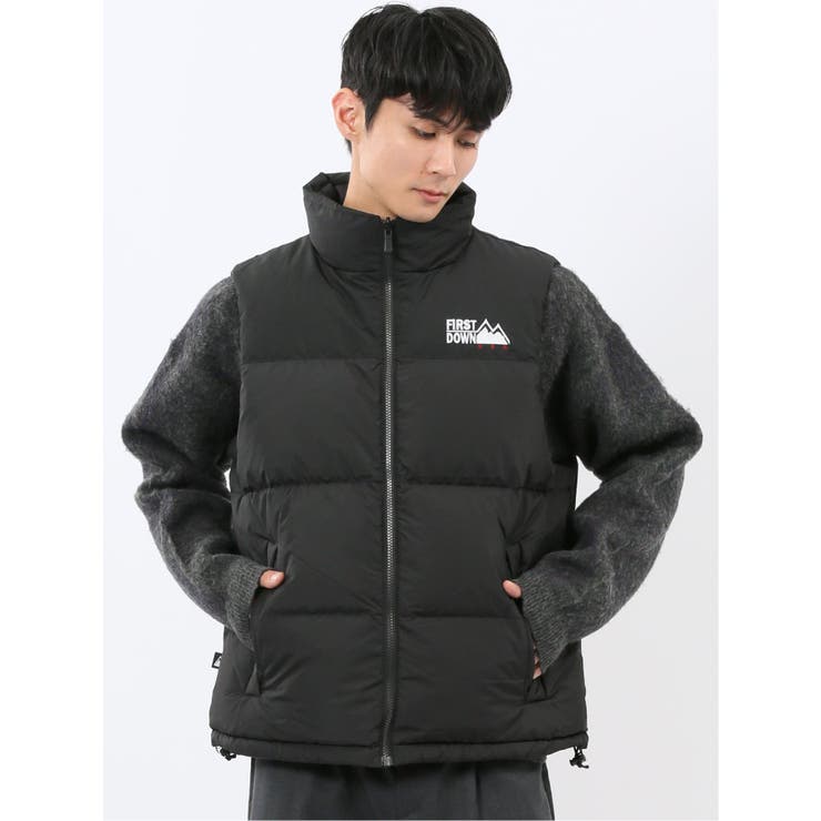 【10％OFFクーポン！2/10(火)1:59まで】TAKA-Q MEN FIRSTDOWN USA 撥水防風 リバーシブル ダウンベスト アウター(コート・ジャケットなど)