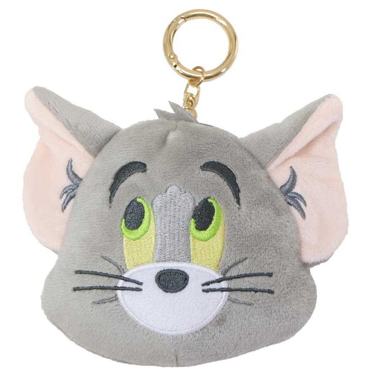 cinemacollection トムとジェリー マスコット カラビナ付きぬいぐるみファスナーマスコット おすましフェイスTM トム ワーナーブラザース ティーズファクトリー 小物入れ キャラクター グッズ ファッション雑貨