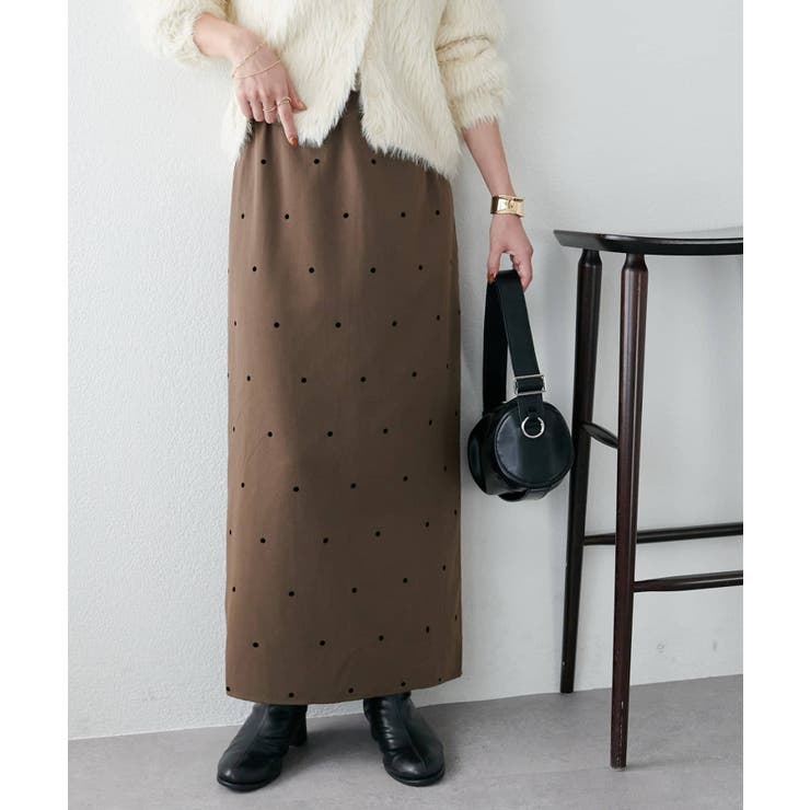 PAL GROUP OUTLET 【Discoat】フロッキードットナロースカート スカートのサムネイル