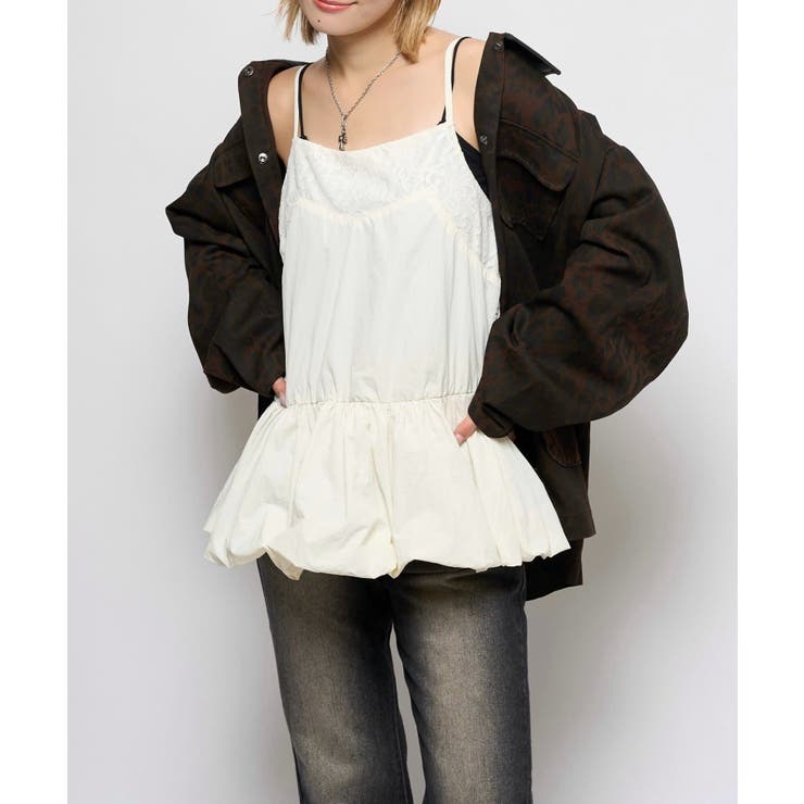 【10％OFFクーポン！12/11(木)1:59まで】PAL GROUP OUTLET 【WHO'S WHO gallery】ナイロンバルーンワンピ ワンピース・ドレス