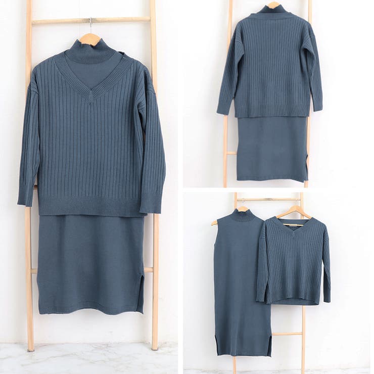 【10％OFFクーポン！9/24(木)1:59まで】Miniministore 韓国風 ニット セットアップ レディース ワンピース・ドレス shoplistselect-10001909 SHOPLIST サンプル画像3