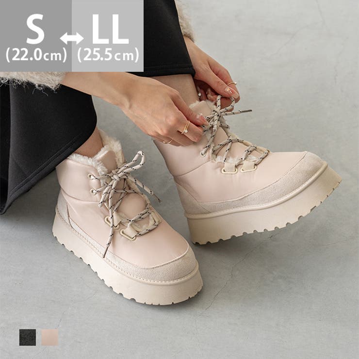 【20％OFFクーポン！2/20(金)限定】welleg ショートブーツ ブーツ 痛くない レディース 厚底 歩きやすい スノーブーツ ムートン 内ボア ファー レースアップ 厚底ブーツ 雪 あったか 防寒 シューズ・靴