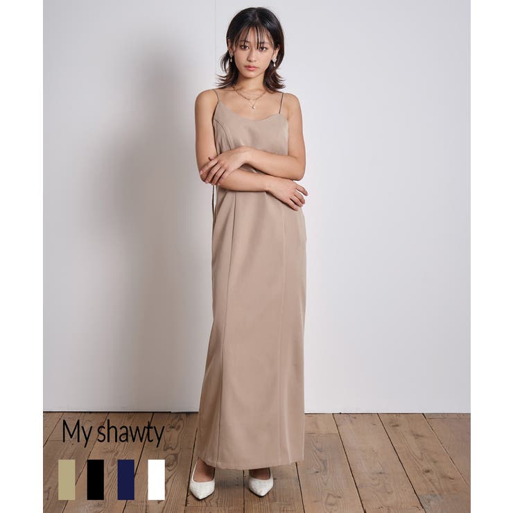 【10％OFFクーポン！3/26(木)1:59まで】My shawty WAVE CAMI ONEPIECE ワンピース・ドレス