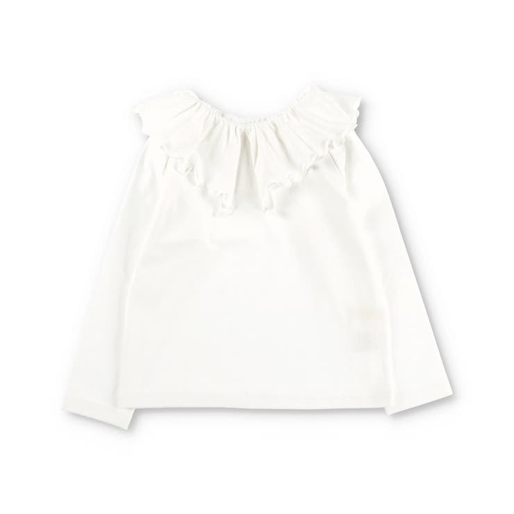 【10％OFFクーポン！2/23(月)1:59まで】ブランシェス 【綿100％ / 前後着れる2way】襟フリル長袖Tシャツ ロンT 子供服 キッズ トップス