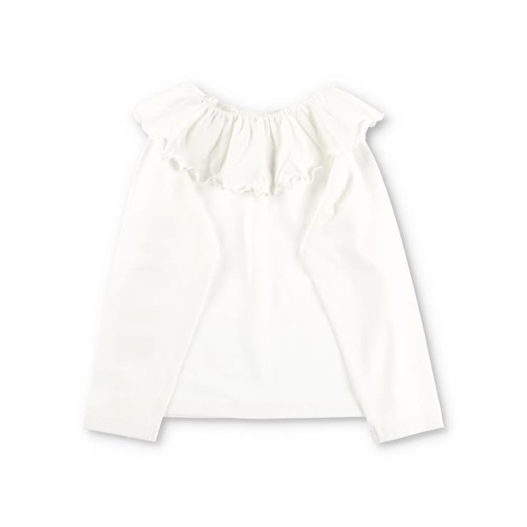 【10％OFFクーポン！2/23(月)1:59まで】ブランシェス 【綿100％ / 前後着れる2way】襟フリル長袖Tシャツ ロンT 子供服 キッズ トップス