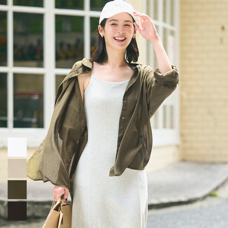 【20％OFFクーポン！11/25(火)限定！】coca 【新色追加/お気に入り数7000突破】ガーゼシャツ トップス