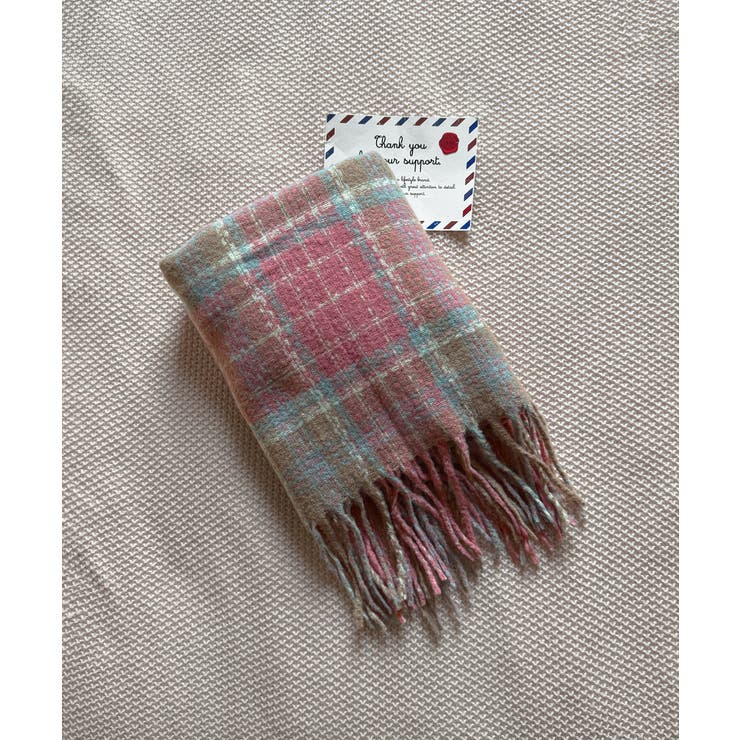 【10％OFFクーポン！2/23(月)1:59まで】by muni:r ロージーチェックマフラー/2025 AW COLLECTION 水着