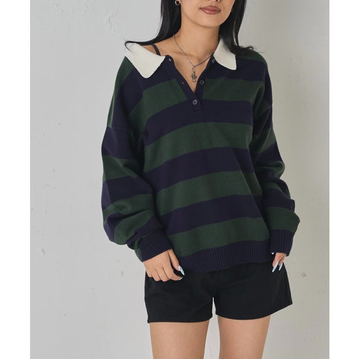 PAL GROUP OUTLET 【WHO'S WHO gallery】ルーズラガーニット トップス