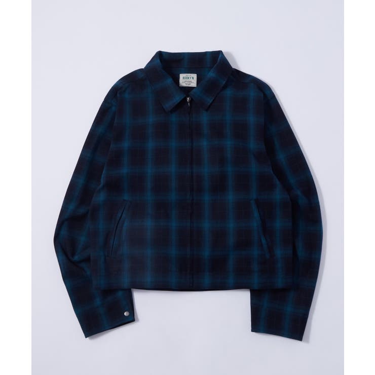 PAL GROUP OUTLET 【WHO'S WHO gallery】KOOKYNチェックジップブルゾン アウター(コート・ジャケットなど)