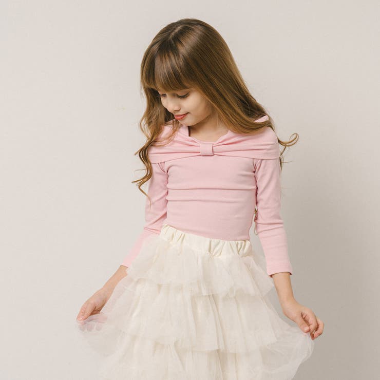 URBAN CHERRY フロントリボンデザインスクエアネックトップス トップス