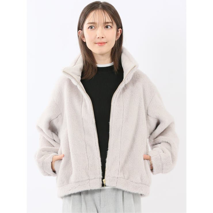 【土日限定！25％OFFクーポン！】TAKA-Q WOMEN スタンドカラー ショートブルゾン アウター(コート・ジャケットなど)