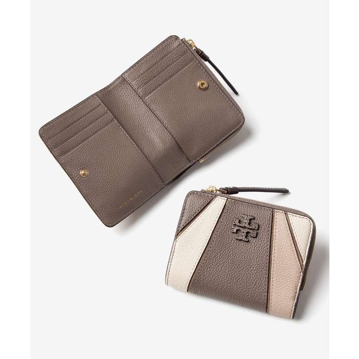 U-STREAM トリーバーチ TORY BURCH McGraw マックグロー Pleated Bi-Fold Wallet 158617 二つ折り財布 財布