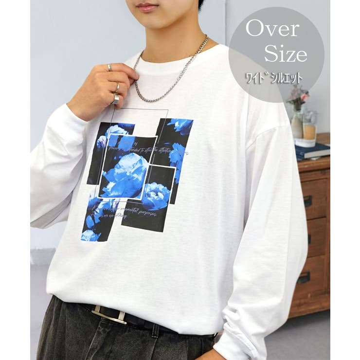 GROOVY STORE グラフィック プリント ロンt モード 長袖Tシャツ トップス