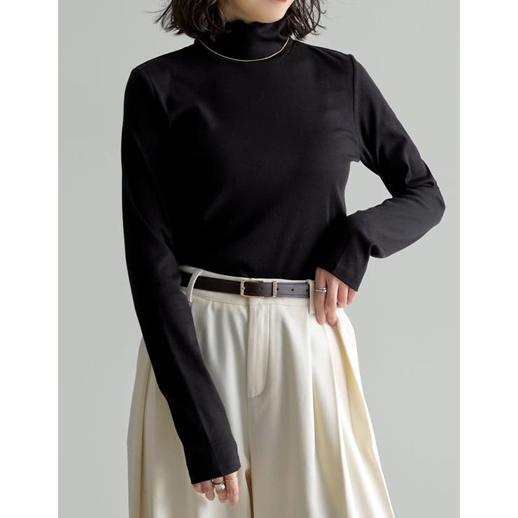 Re:EDIT [2025 WINTER COLLECTION][汗じみ防止][UVカット]リブカットソーハイネックトップス トップス shoplistselect-10440062 SHOPLIST サンプル画像2