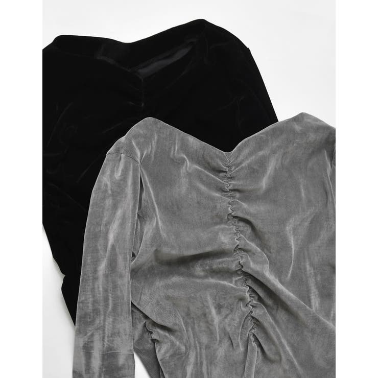 Re:EDIT シアーフロッキーベロアギャザートップス トップス shoplistselect-10440058 SHOPLIST サンプル画像2