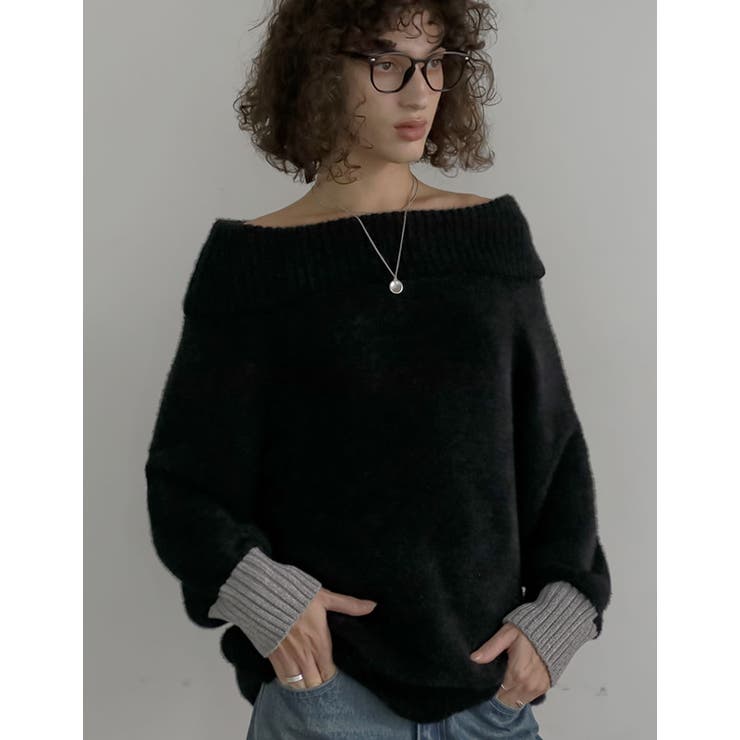 Re:EDIT [2025 WINTER COLLECTION]2WAYシャギーニットオフショルダートップス トップス shoplistselect-10440084 SHOPLIST サンプル画像3