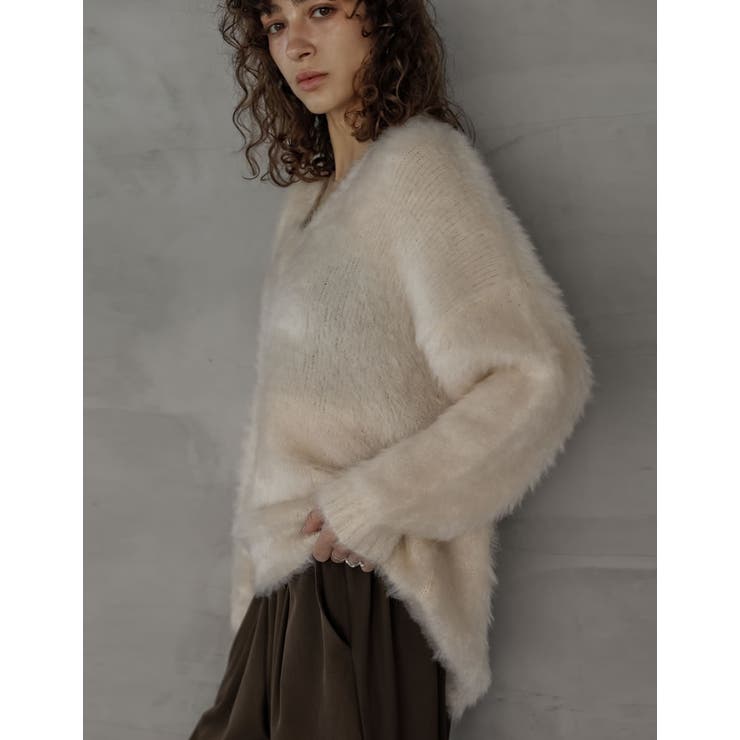 Re:EDIT [2025AW COLLECTION]ネコヤーンVネックニットプルオーバー トップス shoplistselect-10440080 SHOPLIST サンプル画像2
