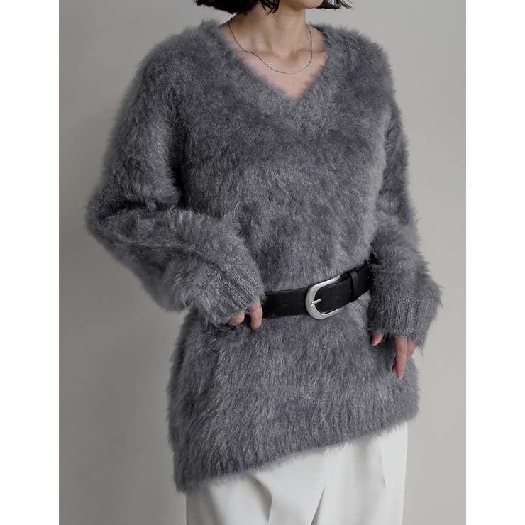 Re:EDIT [2025AW COLLECTION]ネコヤーンVネックニットプルオーバー トップス shoplistselect-10440080 SHOPLIST サンプル画像3