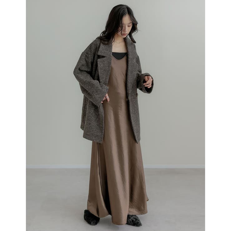 Re:EDIT [2025 WINTER COLLECTION]サテンキャミワンピース ワンピース・ドレス shoplistselect-10440075 SHOPLIST サンプル画像3