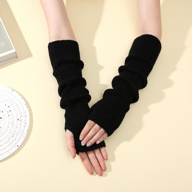 maison de LATIR 2個セットあったかこなれ感をプラスアームウォーマー 2点セット やわらかい リブニッ..