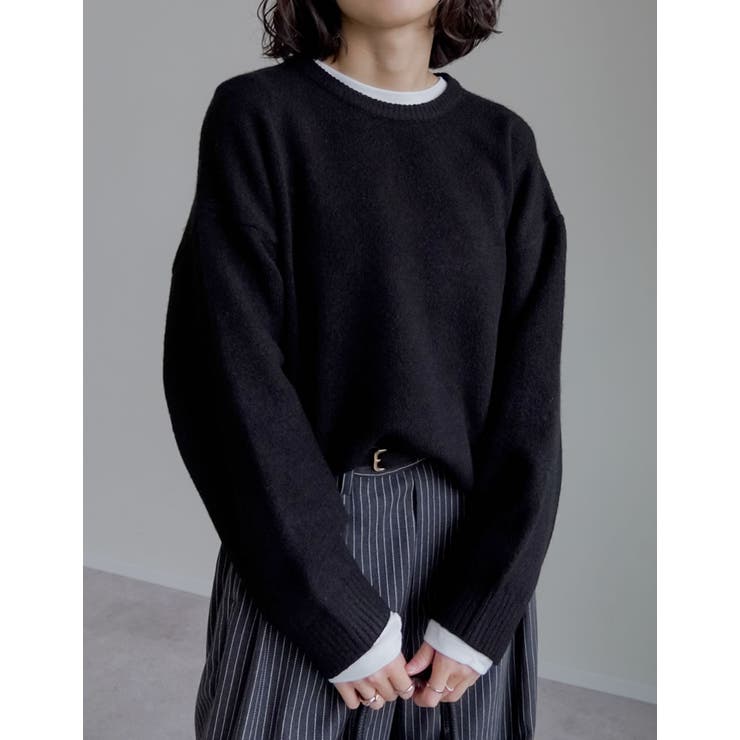 Re:EDIT モヘアタッチニットクルーネックトップス トップス shoplistselect-10440154 SHOPLIST サンプル画像3