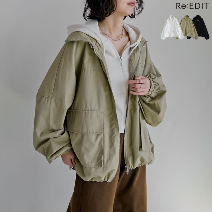 Re:EDIT スタンドカラージップブルゾン アウター(コート・ジャケットなど) shoplistselect-10440149 SHOPLIST パッケージ画像