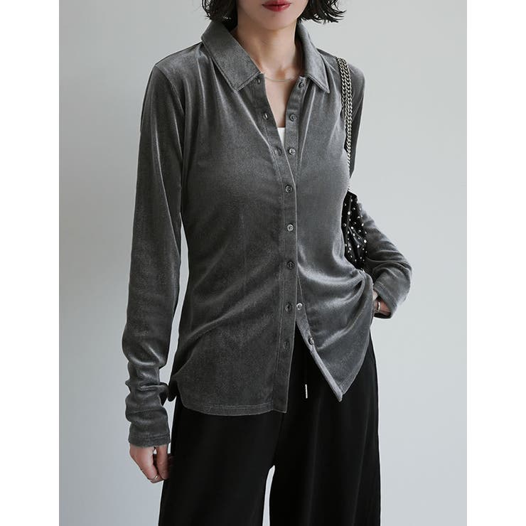 Re:EDIT シアーベロアシャツ トップス shoplistselect-10440143 SHOPLIST サンプル画像3