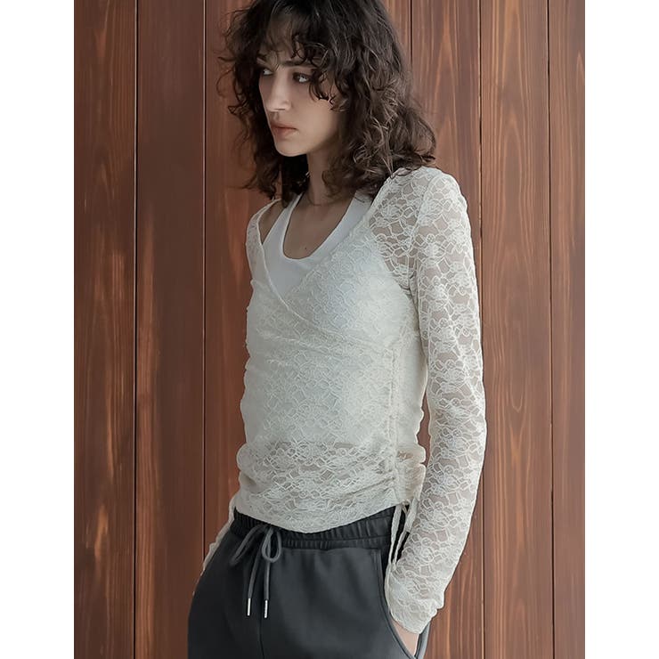 Re:EDIT [2025AW COLLECTION]カットレースカシュクールトップス トップス shoplistselect-10440142 SHOPLIST サンプル画像2