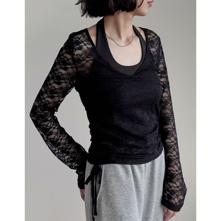Re:EDIT [2025AW COLLECTION]カットレースカシュクールトップス トップス shoplistselect-10440142 SHOPLIST サンプル画像3
